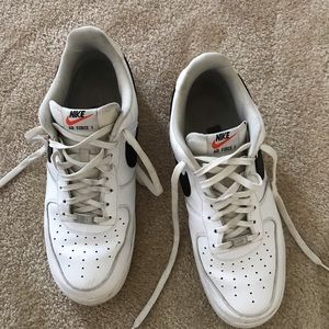 Ike Air Force 1 black nike logo